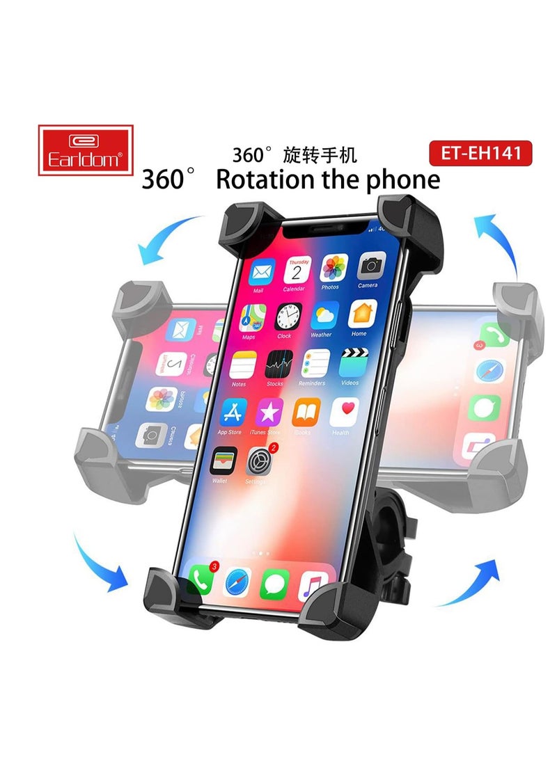 ELTRAZONE "Universal Adjustable Mobile Phone Holder for Bicycle and Motorcycle – Handlebar Mount for Secure and Convenient Device Access" - Image 2