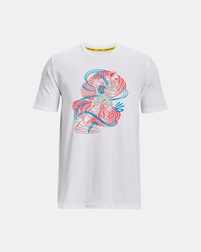 اندر ارمر تيشيرت رجالي بطبعة ستيفن كاري كرتونية