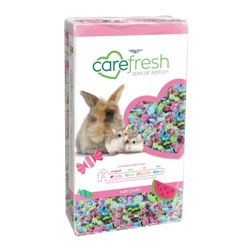 carefresh 99% Dust-Free Tutti Frutti Natural Paper Small Pet Bedding with Odor Control, 10 L - Image 1