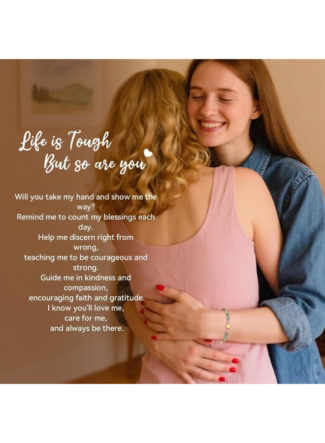 Inspirational Gifts for Women, Natural Stone Healing Bracelets for Birthday, Thinking of You and Get Well Soon Gifts for Friend or Sister - Image 5