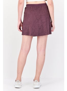 adidas Originals Women Sportswear Fit Brand Logo Training Skirts, Maroon  - Image 4