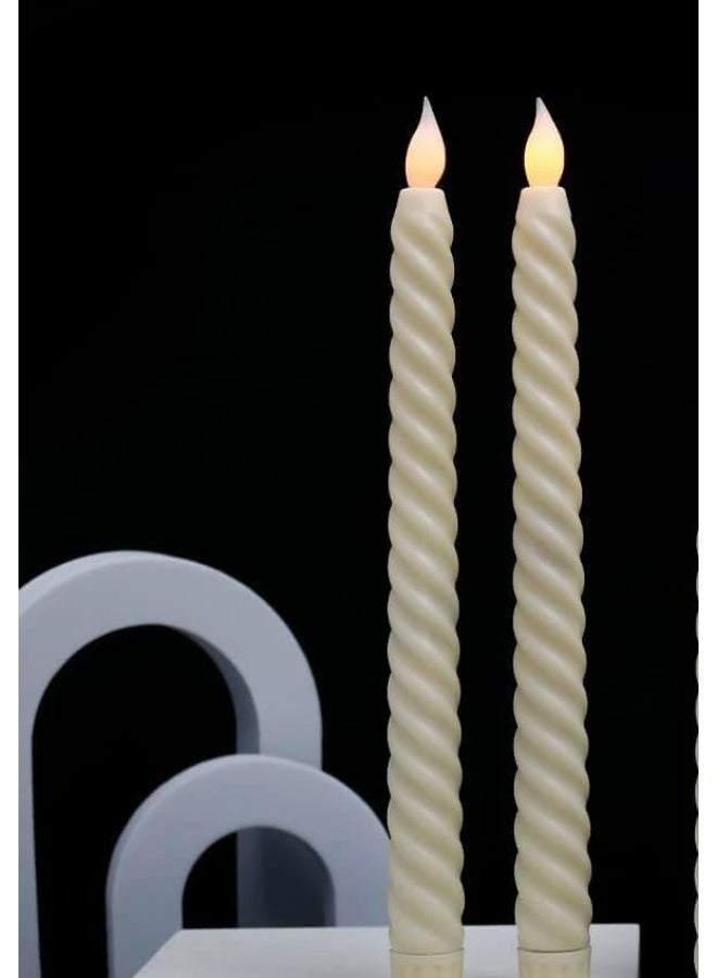 LED Electronic Candle, Tall Candles Decorations, Long Pillar Candle, Halloween, Christmas, Warm White (2 Pack) (1) - Image 2