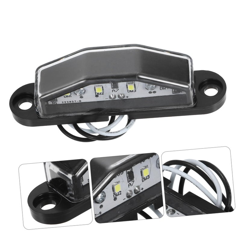 ضوء لوحة الترخيص البلاستيكي LED الأبيض عالي السطوع سهل التركيب لمصباح الشاحنة والمقطورة والعربة المنزلية - Image 3