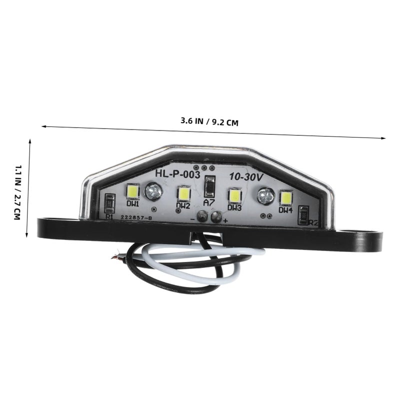ضوء لوحة الترخيص البلاستيكي LED الأبيض عالي السطوع سهل التركيب لمصباح الشاحنة والمقطورة والعربة المنزلية - Image 4