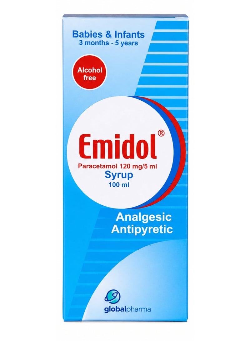 globalpharma Pack Of 2 Emidol Paracetamol 120 mg/5 ml – 100 ml Suspension - Image 4