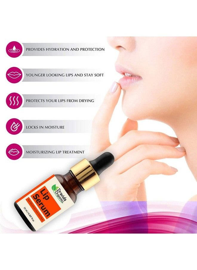 Dravida Organics Lip Serum For Lip Lightening Brightening Toning Moisturizing (15 Ml)  - Image 4