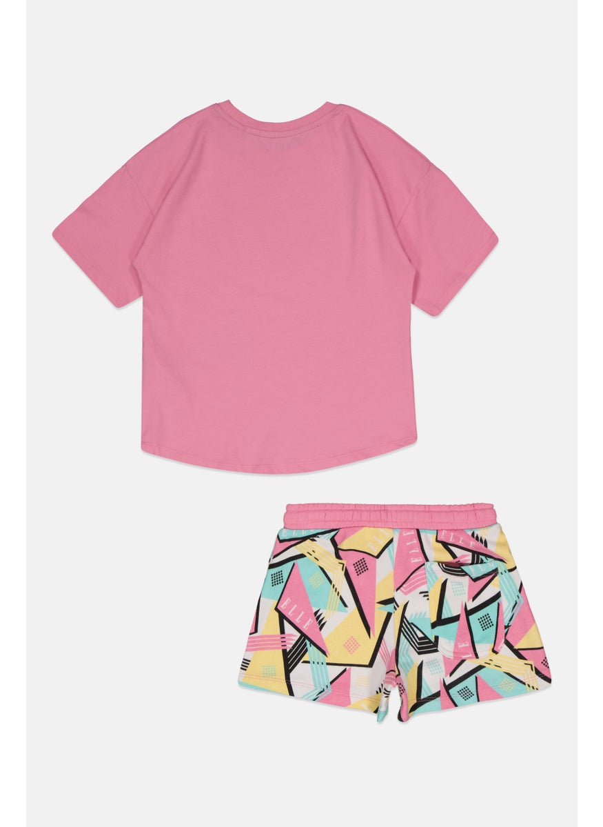 ELLE Kids Girls 2 Pieces Top And Bottom Set, Multicolor  - Image 2