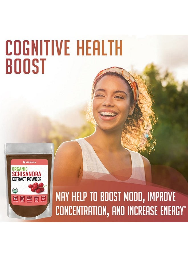 XPRS Nutra - Organic Schisandra Berry Powder Extract Premium Usda Organic Schisandra Powder For Cognition And Immunity Vegan Friendly Berry Superfood (8 Oz) - Image 1