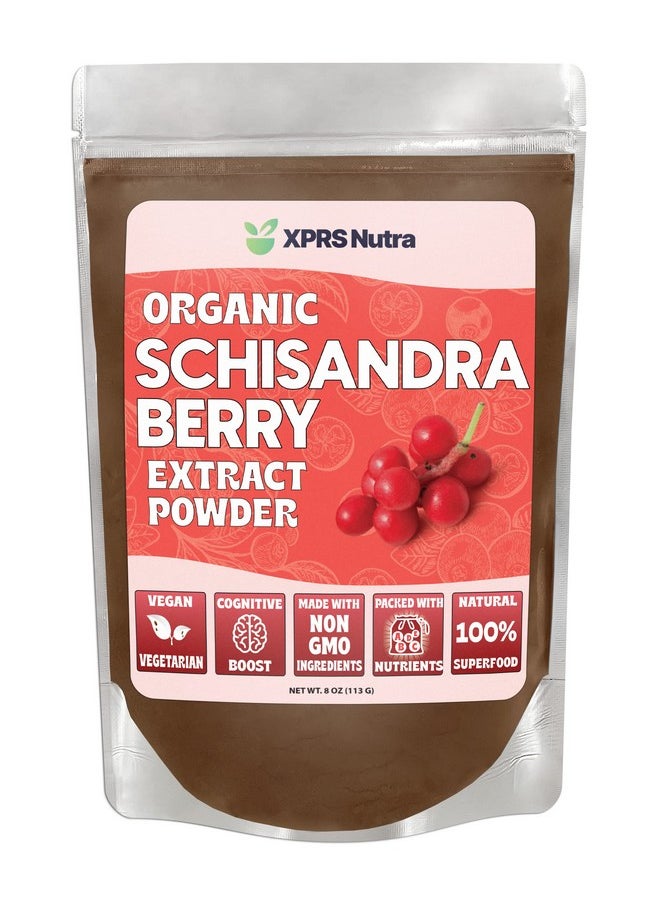 XPRS Nutra - Organic Schisandra Berry Powder Extract Premium Usda Organic Schisandra Powder For Cognition And Immunity Vegan Friendly Berry Superfood (8 Oz) - Image 1