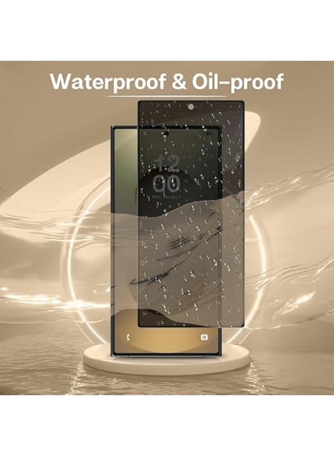 Fingerprint Support Screen Protector for Samsung Galaxy S25 Ultra 5G, 5D Ultra-Thin Privacy Tempered Glass 9H Hardness Anti-Spy Screen Protector for Samsung Galaxy S25 Ultra 5G - Image 1