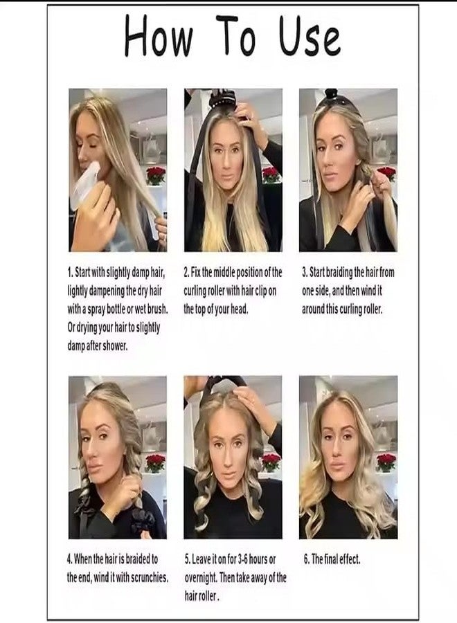 DKWIN Heatless Curls Headband Hair Rollers For Long Hair Curlers You Can Sleep In - Hair Curler Heatless Hair Curlers For Long Hair Perm Rods Flexi Rods Heatless Curlers Curling Ribbon - Image 2