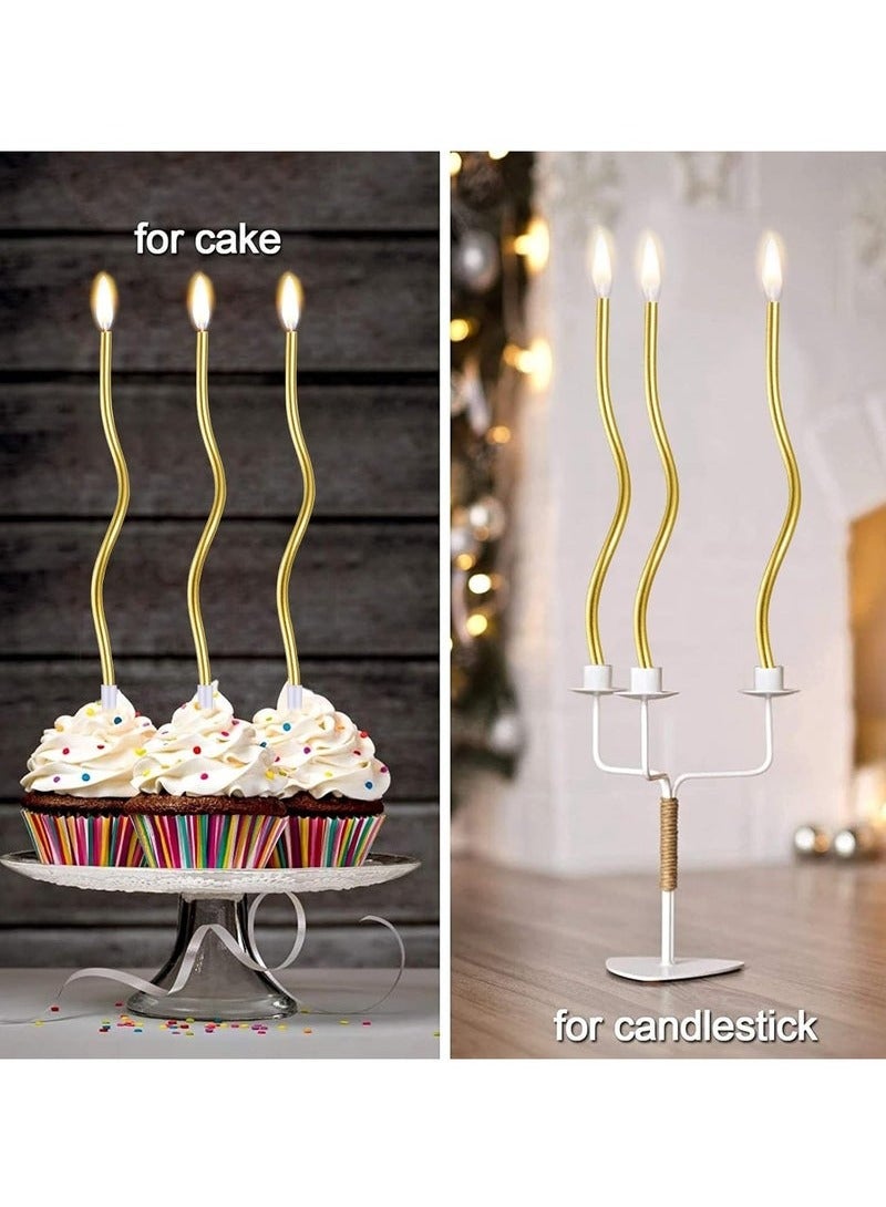 12 Gold Arc Birthday Candles | Eid/Dubai Party Decoration | Eco-Friendly & Photogenic  - Image 5