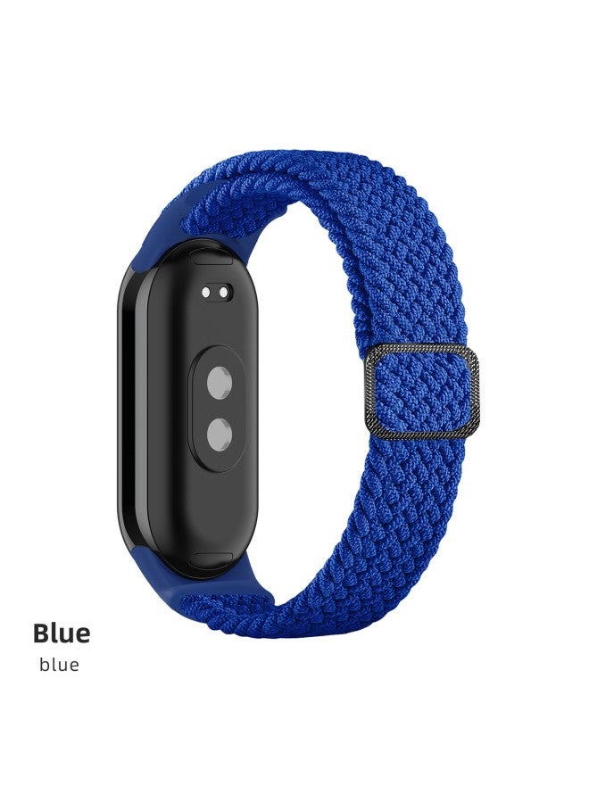 For Millet Bracelet 8/9 Strap Adjustable Woven Buckle Meter 34567 Special Replacement Wristband Bracelet 8 Watch-Colour:Blue-Specification:Mi 34567  - Image 1