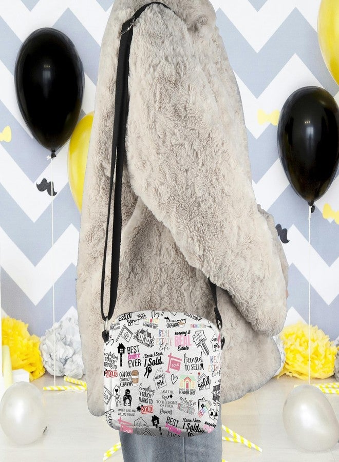 WCGXKO Novelty Realtor Gift Realtor Sayings Real Estate Life Quotes Canvas Crossbody Bag (Realtor Cro-s) - Image 5