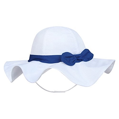 Vimeet Kid Baby Summer Hat Baby Sun Hat Toddler Beach Hat Baby Bucket Hat White - Image 1