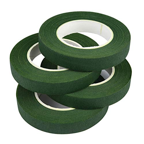 KUUQA 4 Rolls 1/2" Wide Dark Green Floral Tapes for Bouquet Stem Wrapping and Floral Crafts,Wedding Bouquet - Image 3