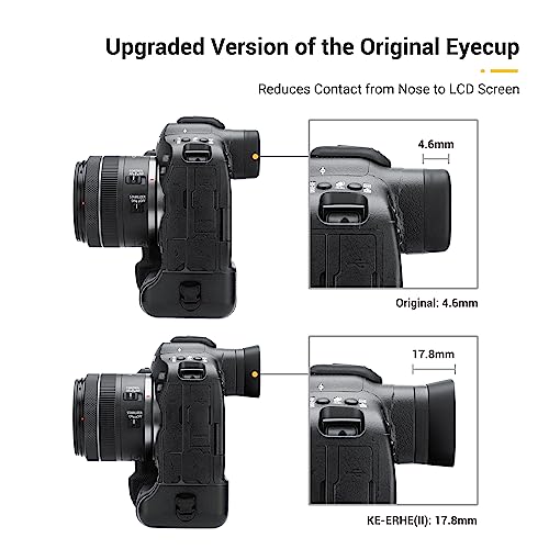Kiorafoto EOS R3 Eyecup Eyepiece, Soft Silicon Extended Camera Eye Cup Viewfinder, Replaces Canon ER-h/ER-hE Eyecup Eyepiece for Canon EOS R3 Mirrorless Camera (More Fitting Eye Control Autofocus Function - Image 4