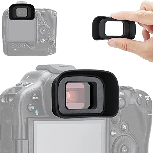 Kiorafoto EOS R3 Eyecup Eyepiece, Soft Silicon Extended Camera Eye Cup Viewfinder, Replaces Canon ER-h/ER-hE Eyecup Eyepiece for Canon EOS R3 Mirrorless Camera (More Fitting Eye Control Autofocus Function - Image 1