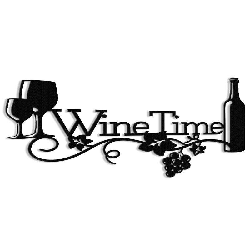 Xort Metal Wine Sign  Bar Metal Sign  Metal Kitchen Wall Decor  Vino Lover Metal Wall Art Decorative Home Restaurant Bar. (Black - 16 X 8 Inch) - Image 4