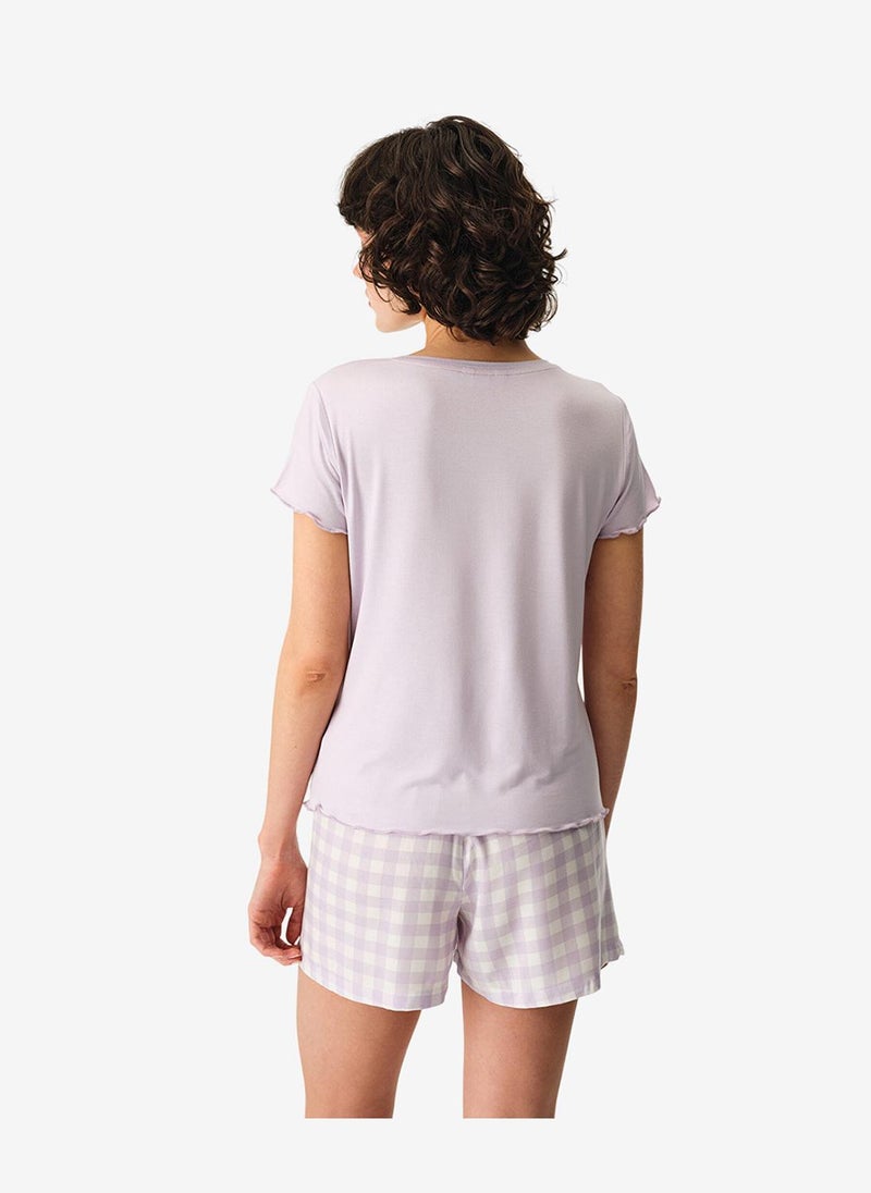 Penti Women Sweet Day Short Sleeve Lilac T-Shirt - Image 3