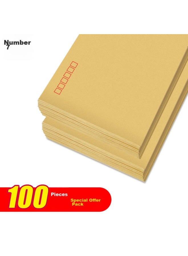 Simaa 100 Sheets Kraft Paper No. 7 Envelopes, 100 Pieces, Standard Postal Envelopes 229*162mm, 6616 - Image 1