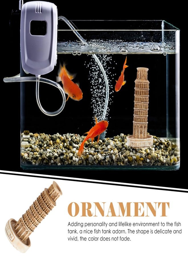Alasum Mini Leaning Tower of Pisa Model Resin Statue for Fish Tank, Aquarium, Sand Table, Dollhouse, Succulent Pot Decoration - Image 5