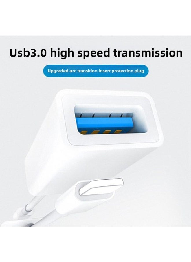Generic - Applicable To For AppleOtg Mobile Phone Adapter Cable U Disk For Iphone Data Usb3.0 To Lightning Microphone-Interface Form:[USB3.0 + Charging Interface] For AppleOTG (external USB Flash Drive/Camera/mouse/keyboard) - Image 1