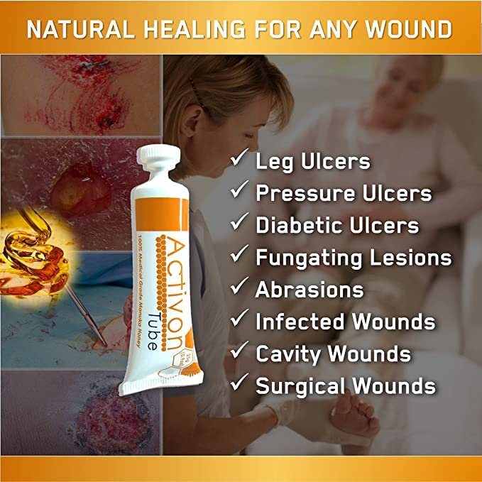 ActivOn Medical Grade 100 percent Manuka Honey Gel Tube Natural Healing of Wounds,1 Ounce (Pack of 1) - Image 4