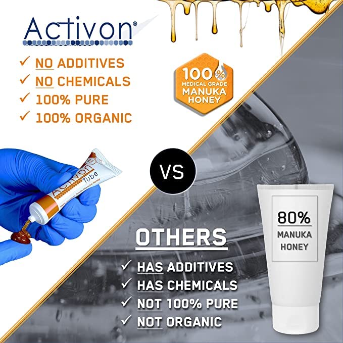 ActivOn Medical Grade 100 percent Manuka Honey Gel Tube Natural Healing of Wounds,1 Ounce (Pack of 1) - Image 5