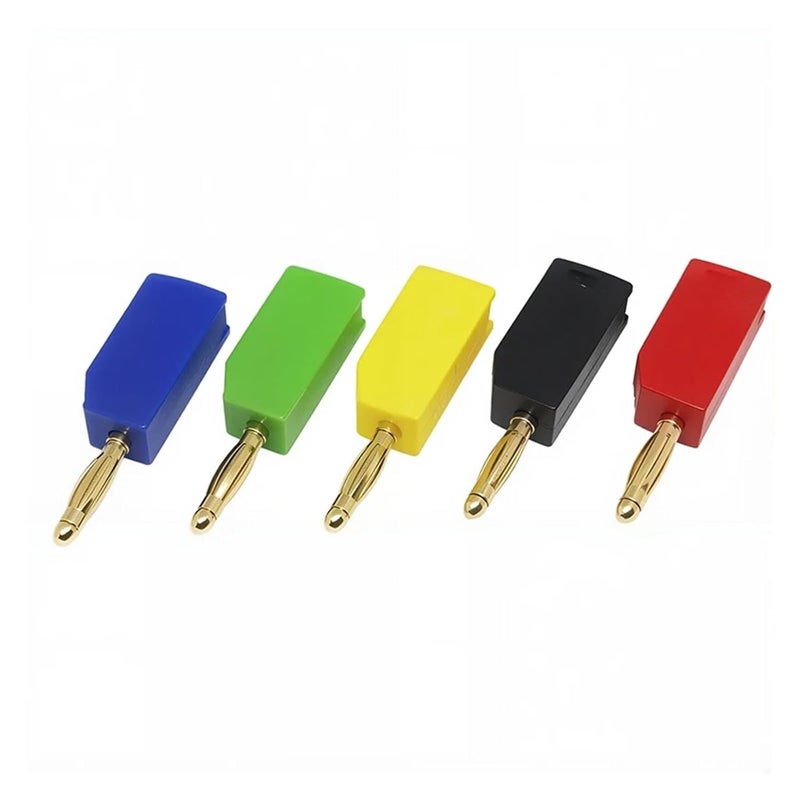 10 PCS 2MM Banana Plug Gold Plating Stackable Electrical Terminal Connector(Blue) - Image 5