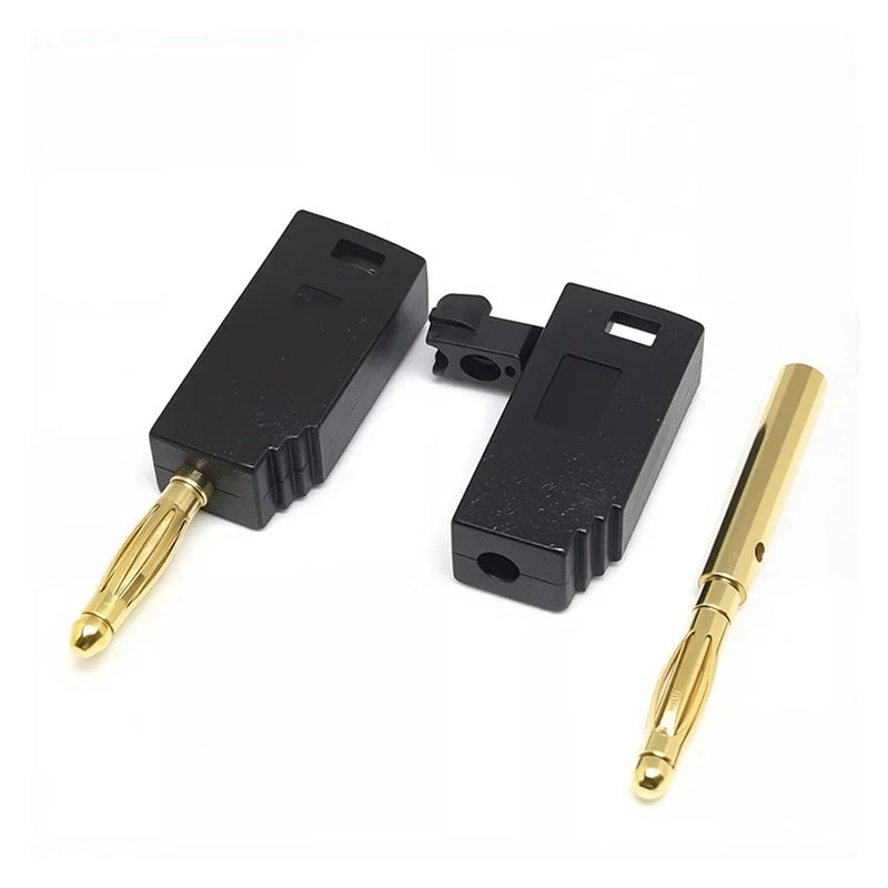 10 PCS 2MM Banana Plug Gold Plating Stackable Electrical Terminal Connector(Blue) - Image 3