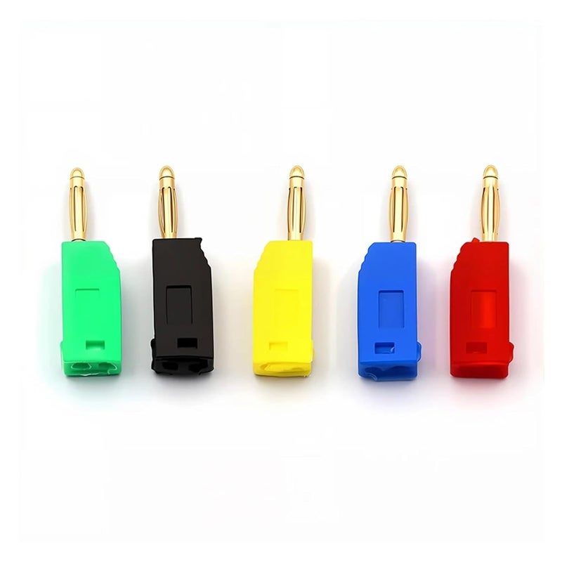 10 PCS 2MM Banana Plug Gold Plating Stackable Electrical Terminal Connector(Blue) - Image 4