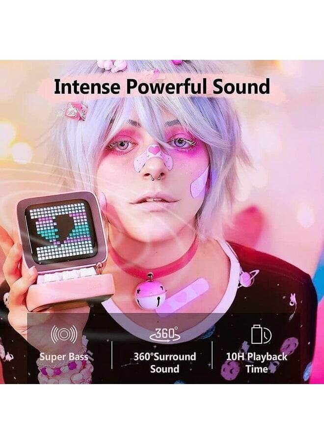 Divoom - Divoom Ditoo Pro Bluetooth Mini Speaker - Pink - Image 1