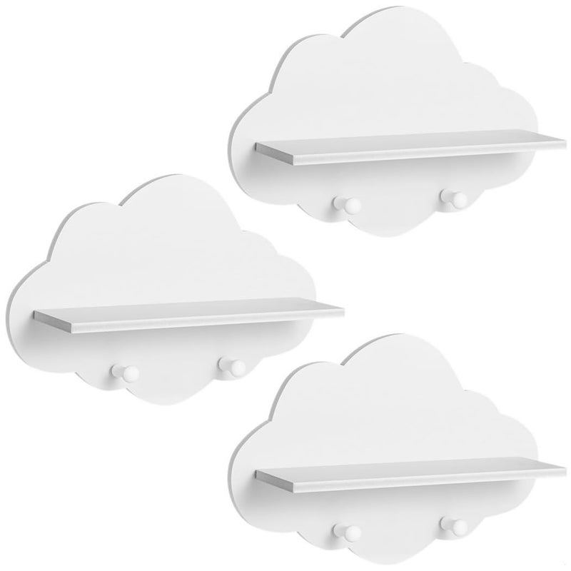 White Cloud Wall Shelves Set Of 3 For Book Display And Home Decor - Image 5