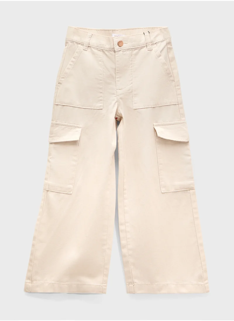 Ripples Girls Wide-Leg Cargo Pants