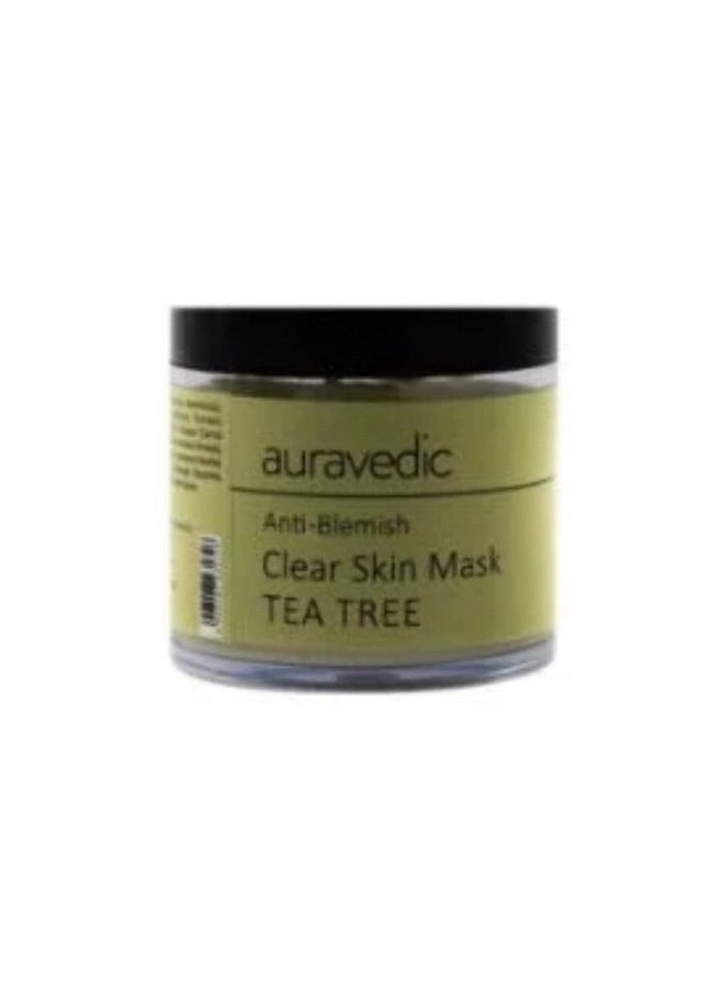 Auravedic - Anti Blemish Face Mask For Glowing Skin Tea Tree Oil For Skin Acne Face Pack For Acne And Pimples Neem Oil Anti Acne Face Pack For Women Detan Face Pack For Men Paraben Free 100 Gm - Image 1