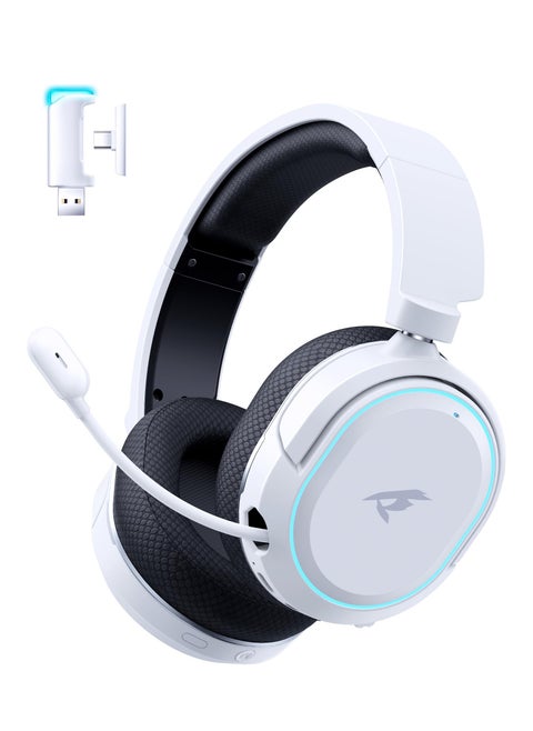 UG-08S Wireless Gaming Headset,Tri-mode 2.4GHz,Bluetooth,Wired Gaming Headphones with, 7.1 Surround Sound,ENC Noise Canceling Mic, RGB Light, for PC PS5 PS4 Mac Switch