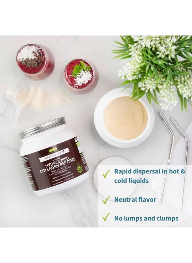 Igennus Healthcare Nutrition - Pure & Essential 100% Grass Fed Bovine Collagen Powder Advanced Hydrolyzed Collagen Peptides Collagen Types 1 2 & 3 Nongmo Free Range Gluten & Dairy Free Easy Mix 40 Servings - Image 1