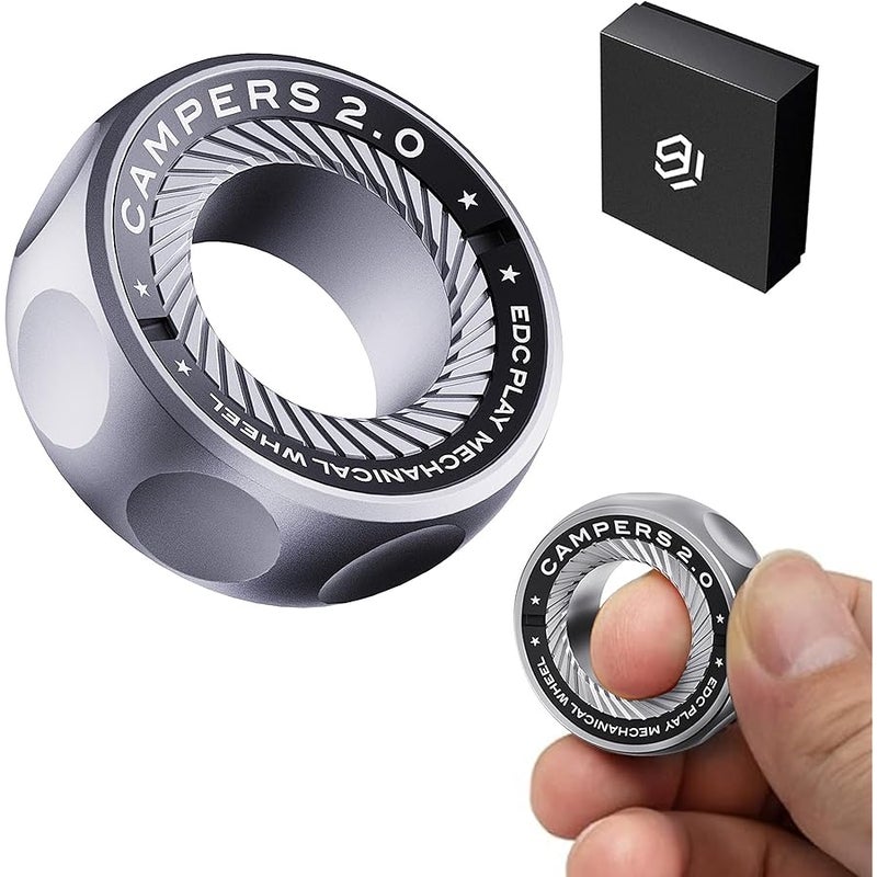 berotok Fidget Spinner for Stress Relief – DIY Magnetic Fidget Ring with Engaging Sounds, EDC Stainless Steel Toys for Adults & Teens, Perfect for Work, Study, Waiting, Gift and Stocking Stuffer - Image 1