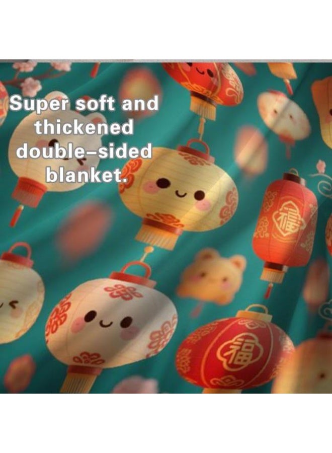 general Flannel thin blanket (warm and comfortable, suitable for sleep, gaming, dust removal and sandproof) 150cm*200cm - 1028 - Image 5