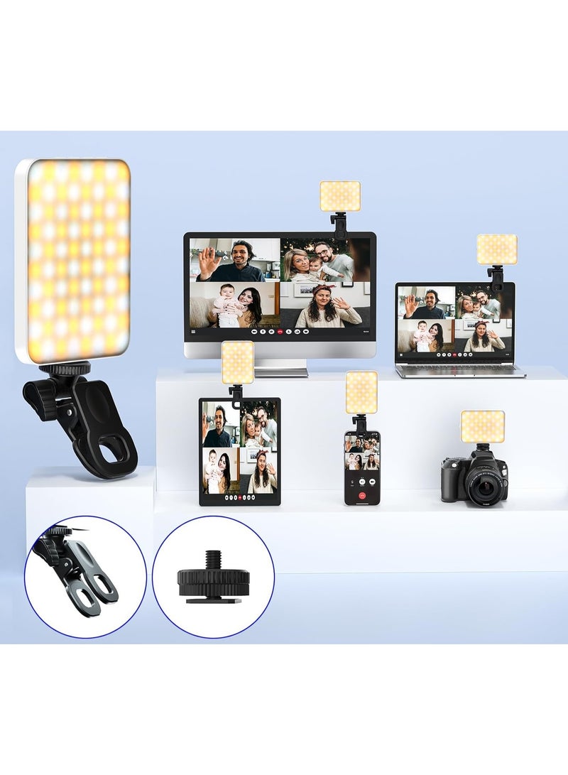 Rechargeable Selfie Light with Clamp – 3 Lighting Modes, Compatible with Mobile, Laptop, and Tablet - Image 1