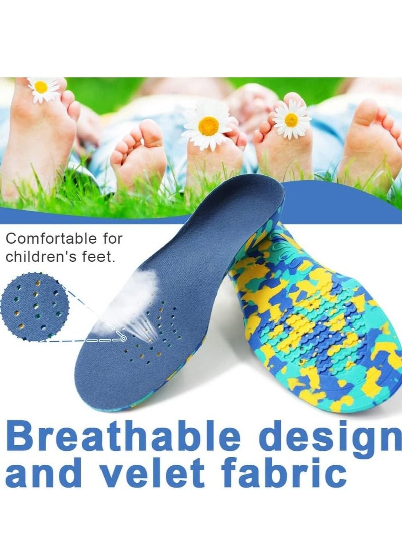 SYOSI Kids Orthotic Cushioning Arch Support Shoe Insoles, Children Pu Foam Inserts for Flat feet, Plantar Fasciitis, Feet Heel Pain Relief - Image 4