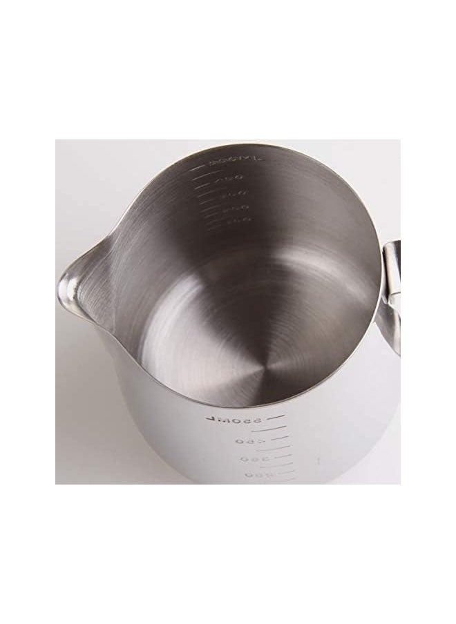 RS Stainless Steel Milk Frothing Pitcher Espresso Coffee Barista Craft Latte Cappuccino Milk Cream Cup Frothing Jug Pitcher (350ml)  - Image 2