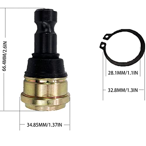 Fudatong Front and Rear Wheel Bearings and Ball Joints 4 Pack Kit Accessories Compatible with Select Polaris Ranger Replace #7061220 7061187 7081505 7081580 7081666 7081924 42-1037 3514635 4+4pcs - Image 2