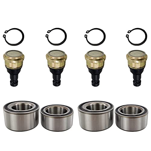 Fudatong Front and Rear Wheel Bearings and Ball Joints 4 Pack Kit Accessories Compatible with Select Polaris Ranger Replace #7061220 7061187 7081505 7081580 7081666 7081924 42-1037 3514635 4+4pcs - Image 1