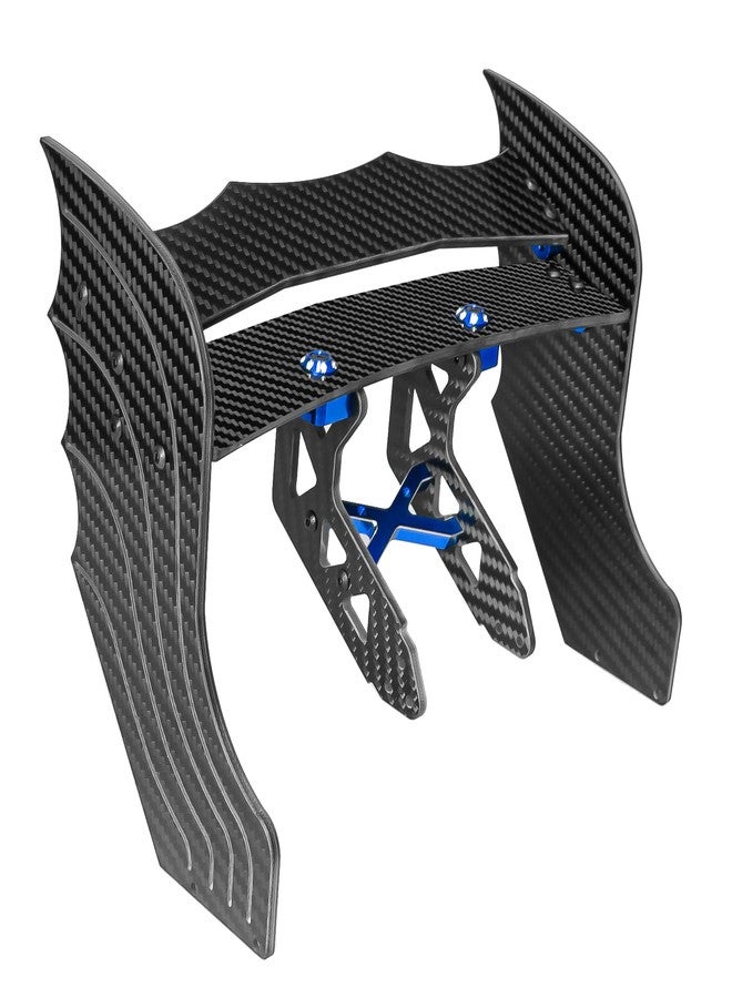LRFHL Carbon Fiber Rear Wing Adjustable RC Tail Rear Wing Upgrade Part for 1/7 ARRMA Limitless V2 F1 RC Car, Blue - Image 3