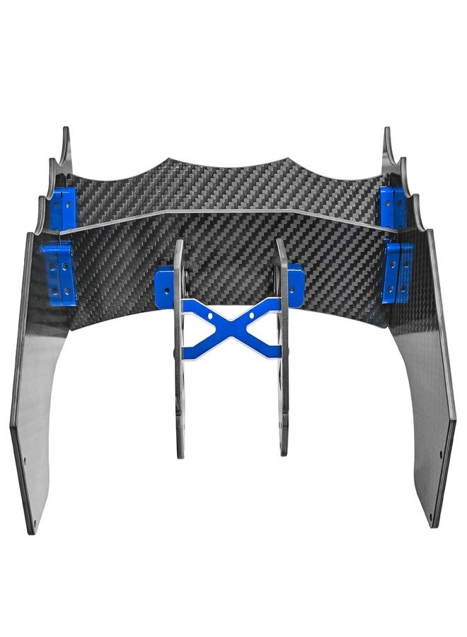 LRFHL Carbon Fiber Rear Wing Adjustable RC Tail Rear Wing Upgrade Part for 1/7 ARRMA Limitless V2 F1 RC Car, Blue - Image 4