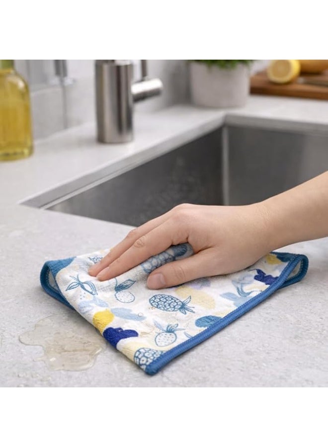 مجموعة من 3 مناشف تنظيف فاخرة من الألياف الدقيقة، مقاس 35 × 35 سم، ناعمة وماصة، بألوان وتصاميم متنوعة، مناسبة للمنزل والمطبخ والسيارات والزجاج. - Image 1