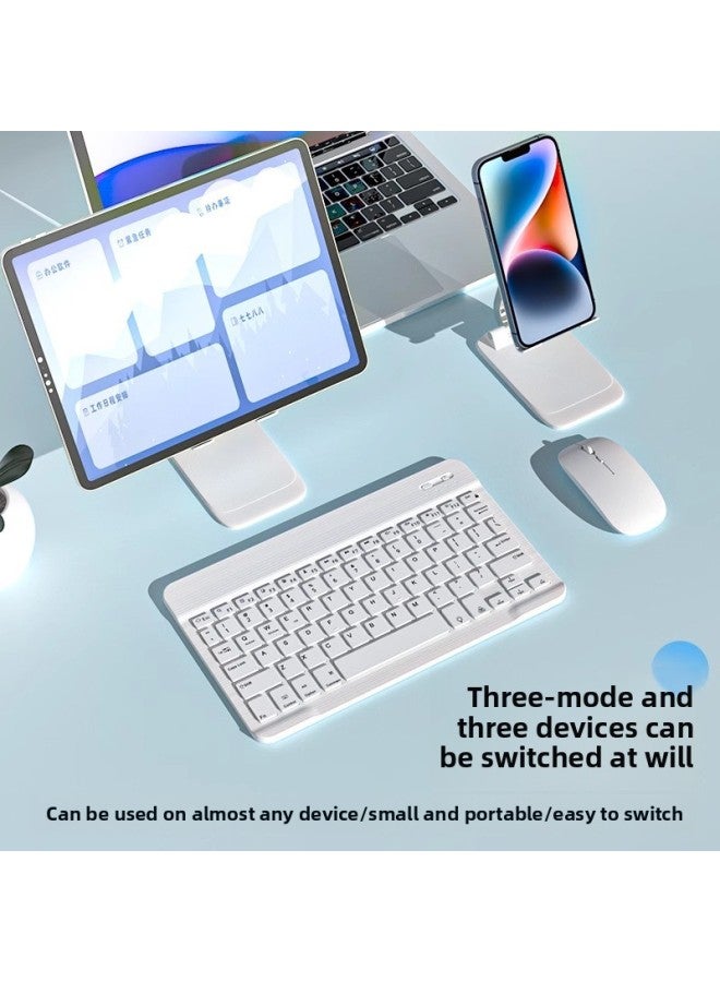 Customized Wireless Bluetooth Keyboard Rechargeable Silent Ultra-Thin Mini Computer Mobile Phone Tablet Notebook-Color:Light Green-Product Type:Keyboard + Dual-mode Mouse (the Mouse Is Rechargeable) - Image 3