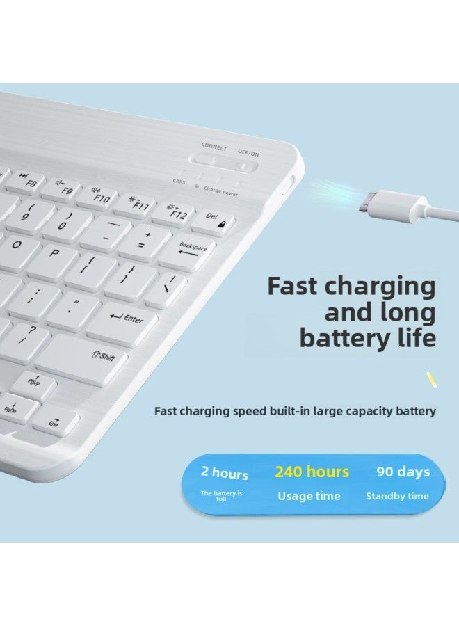 Customized Wireless Bluetooth Keyboard Rechargeable Silent Ultra-Thin Mini Computer Mobile Phone Tablet Notebook-Color:Light Green-Product Type:Keyboard + Dual-mode Mouse (the Mouse Is Rechargeable) - Image 4